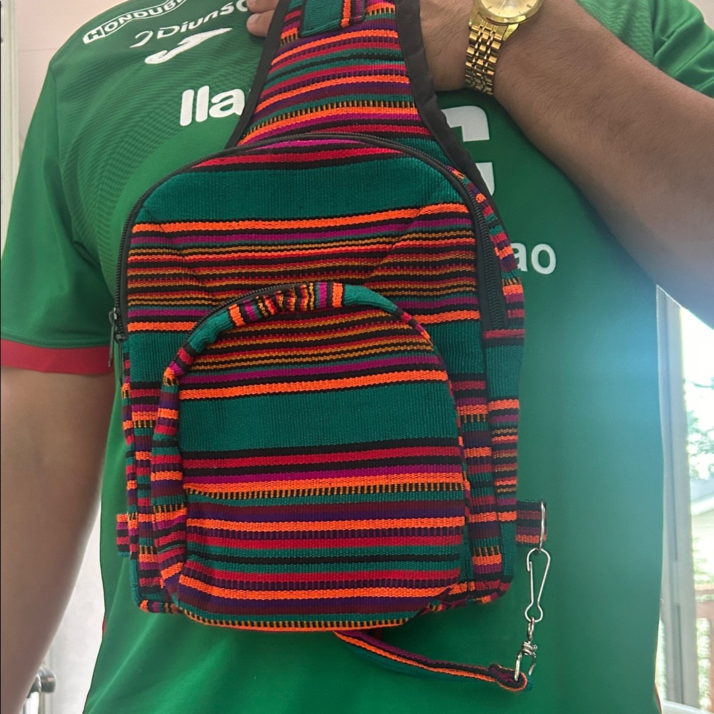 Colorful Striped Sling Bag